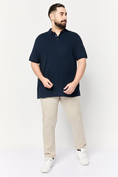 WRANGLER Men Regular Fit Embroidered Logo Short Sleeves Polo Shirt, Navy