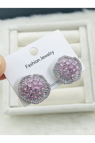 DS DİAMONDSHOP Earrings Zircon Stone Nail Model New Season Bykp- 202505905