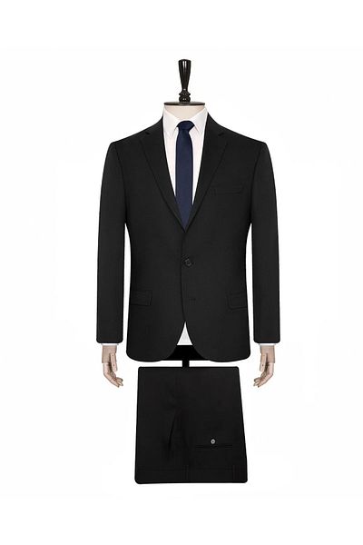 SÜVARİ Comfortable Fit 4 Drop Solid Black Suit