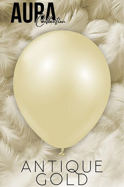 BeySüS Aura Collection Antique Gold Balloon (Antique Gold) - 12 Inch - 5 Pieces