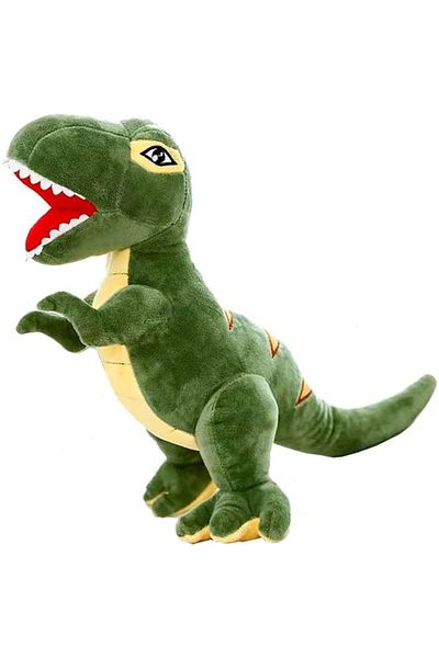 ABYZ Plush Dinosaur Toy, T-rex Type, Size 35cm, Green/yellow ™