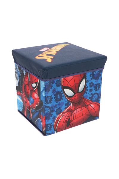 SPIDERMAN Folding Stool with Storage Space, Box Type, Multicolor, Maximum 80 kg, 30x30x30 cm, Spiderman