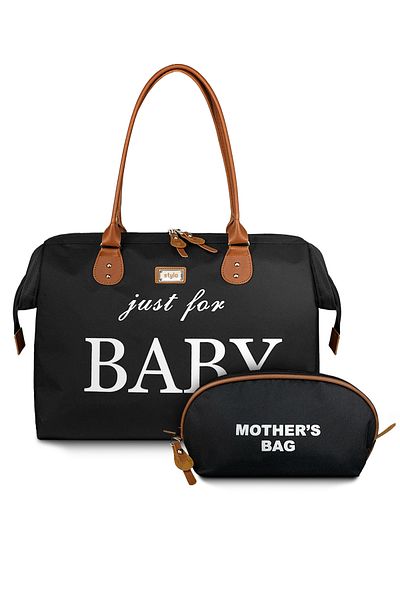 Stylo Just For Baby Mother Baby Care and Women's Bag - Black