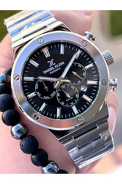 Daniel Klein Steel Case&Band Internal Functions Active Men's Wristwatch Fg.Cl.13996.1