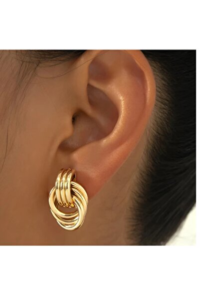 mos&more Gold Halkalar Küçük Kadın Küpe