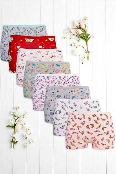 Dondeza Boxeri pentru fete din bumbac cu model, pachet de 6