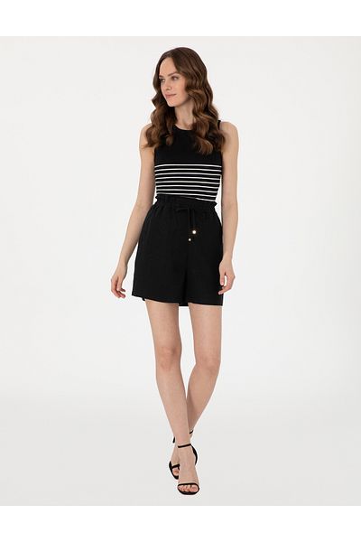 Pierre Cardin Black Comfort Fit Bermuda Shorts 50306492-Vr046
