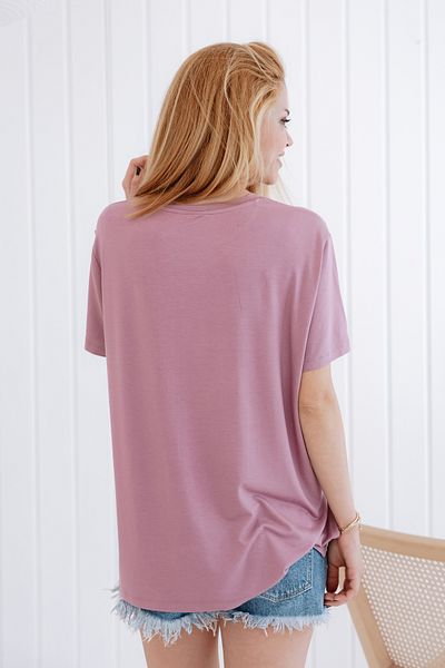 Lilabio Μπλουζάκι Crew Neck Loose Fit Modal