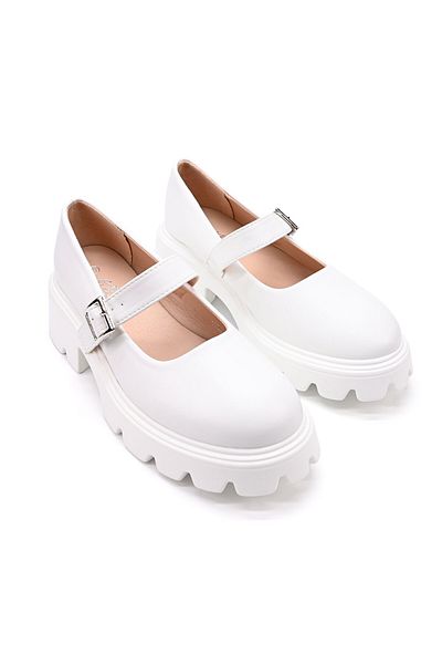 Tmall Pantofi casual de dama,Din piele ecologica,P1254, Alb