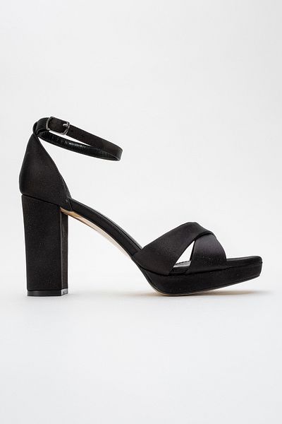 Ataköy Ayakkabı Women's Cross Strap Platform Heeled Shoes