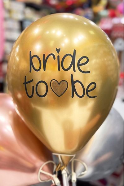 BeySüS Bride Balloon Chrome Gold 10Pcs 12 Inch