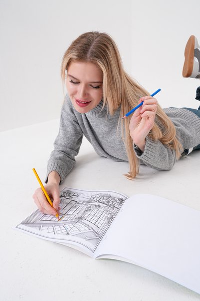 Butik Serdivan Embrace the Colors Coloring Book for Adults Relaxing Picture Painting,Hobby Book Relax Trend