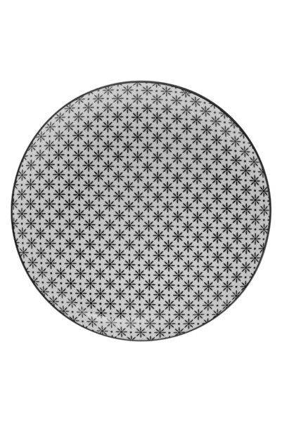 Secret de Gourmet طبق عشاء بورسلين مزخرف بنقشة زهور بوهيمية، مقاس 26 سم