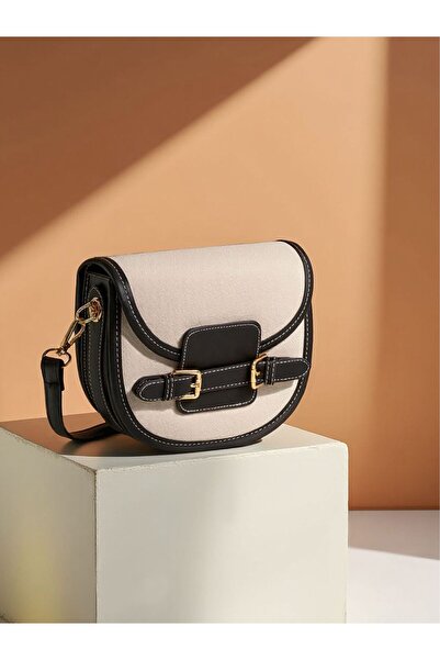 HONEY BAG Wolde Model Black Cream Straw Women's Shoulder, Arm and Hand Bag