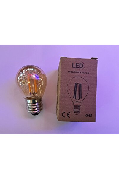 Heka G45 Filament Edison Tip Rustik E-27 Amber Cam Amber Işık Dimmerli 4 Watt...