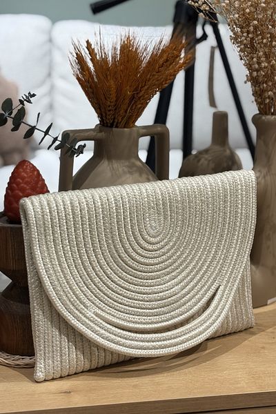 MaVaux Hand Detailed Envelope Portfolio Clutch Bag
