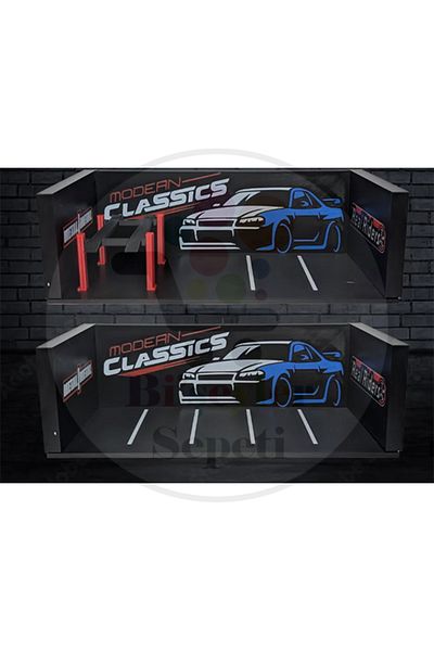Bi'şeyler Sepeti Modern Classics 1:64 Diorama Garage Parking Diecast - Car Not Included.