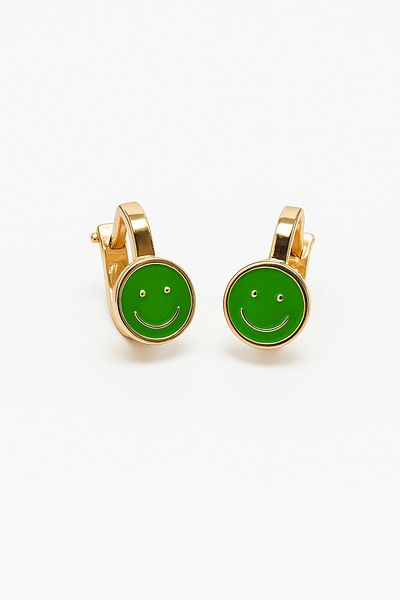 MakeWell Smiley Face Design Compression No Hole Earrings for Non-Pierced Ears