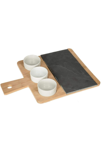 Secret de Gourmet طقم مقبلات من 4 قطع بتصميم عصري من الأردواز