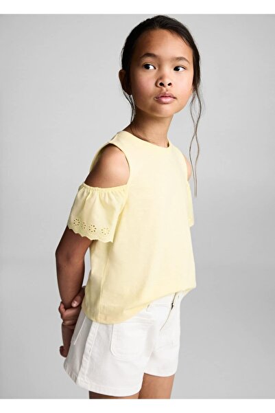 MANGO Kids Cut out detaylı tişört