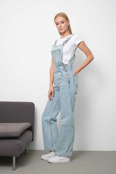 TRENDNATUREL Salopetă de jeans cu picioare largi Snow Wash