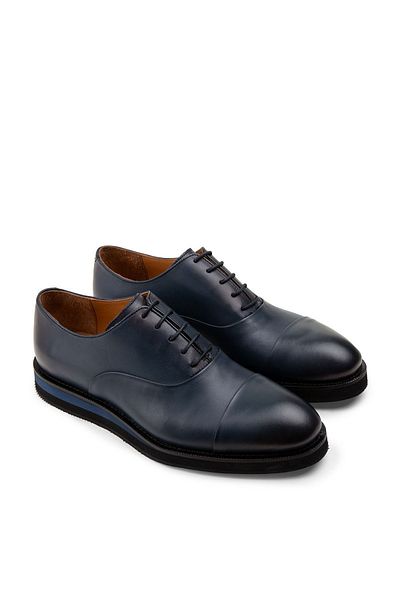 Deery Genuine Leather Blue Casual Men's Shoes