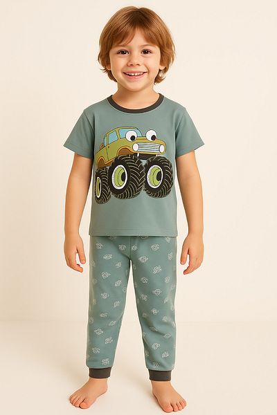 Lilo Co Monster Truck Pajama Set
