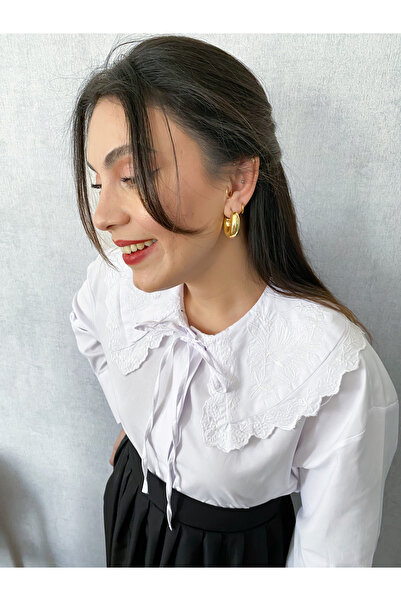 biumi butik kadın fisto yaka gömlek