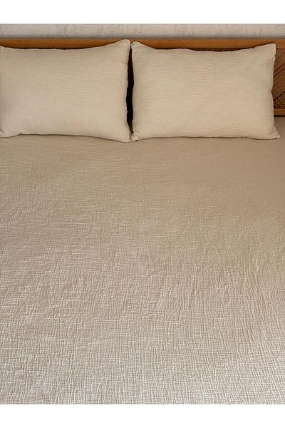 Befera Design Muslin 2-Piece Pillow Case 100% Cotton Non-Ironing 50X70 cm Ecru