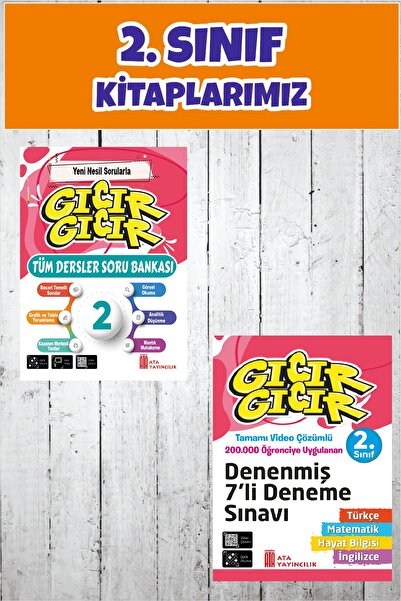 Ata Yayıncılık 2.Sınıf Gıcır Gıcır Tüm Dersler Soru Bankası + 7 li Denenmiş D...