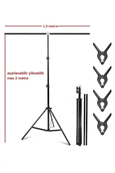 ADA GREENBOX T-şeklinde arka plan destek seti, 1.5x2 m stüdyo, fotoğraf, video için taşınabilir fon standı