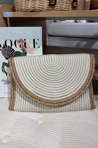 MaVaux Hand Detailed Envelope Portfolio Clutch Bag