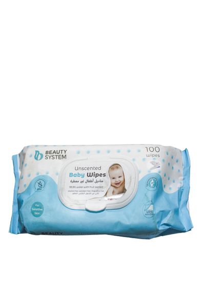 BEAUTY SYSTEM Scent-free Baby Wipes, 100 Wipes