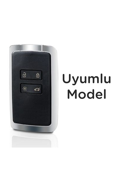 Luxe Aksesuarr Renault Megane 4 Clio5 Talisman 4 Button Protection Key Control Metal Case Leather Brown