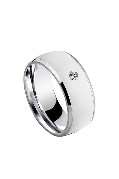 SIC MODA Inel Alb din Otel Inoxidabil SIC MODA 4012