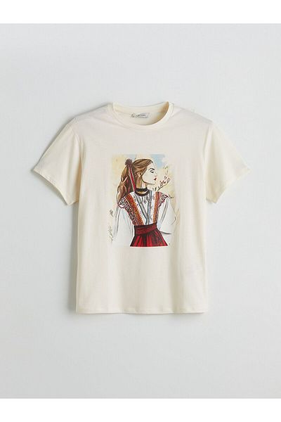 LC Waikiki Crew Neck Printed Women's T-Shirt