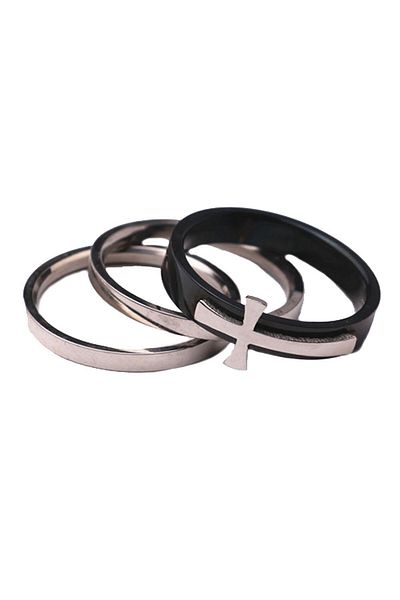 SIC MODA Stainless Steel Cross Ring SIC MODA 3716