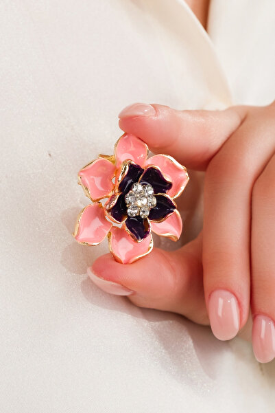 MRK Kadın Renkli Çiçek Broş