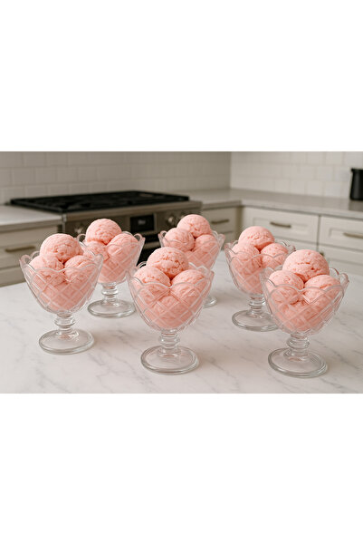 İnova Home Decor 6-Piece Ice Cream Dessert Cut Decor Custard Bowl Set