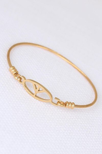SeyCey.co Gold Metal Steel Figured Men's Handcuff Bracelet