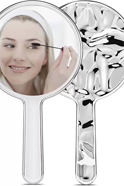 CAŞ DEKORASYON Gümüş Renk El Aynası