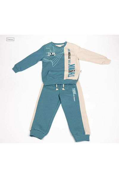 Miniworld Blue Color Boys Tracksuit Set Comfortable Tracksuit for Daily Use