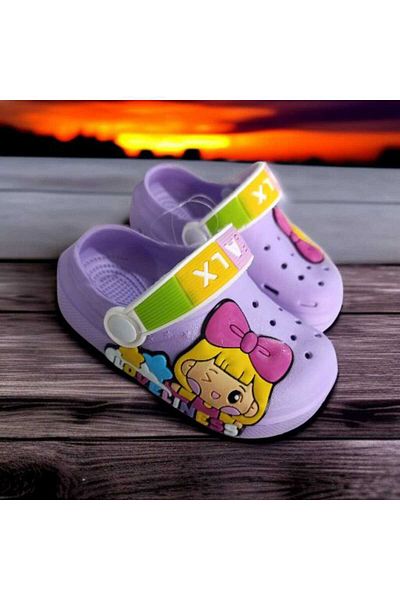 ÇEÇEN HOME Comfortable Sole High Scale Detailed Children's Slippers Cross Sandals Sabo