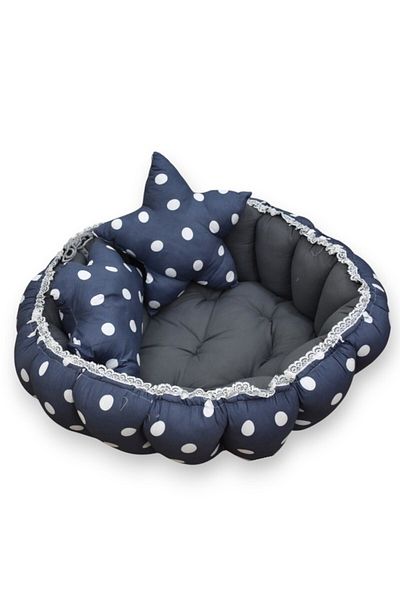 molody 2-in-1 Newborn Bed - Polka Dot Bed and Mattress with Stylish Circular Design