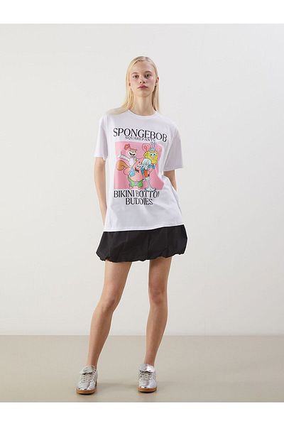 LC Waikiki Crew Neck Sponge Bob Printed Women's T-Shirt