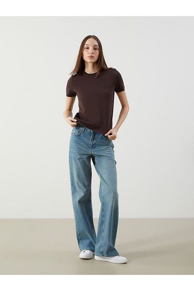 LC Waikiki Crew Neck Embroidered Women's T-Shirt