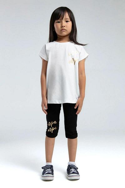 U.S. Polo Assn. Kids U.S. Polo Us2081-4 Girl's Capri Leggings Suit