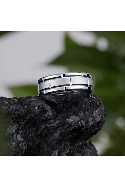SIC MODA Geometric Stainless Steel Ring Silver SIC MODA 5108
