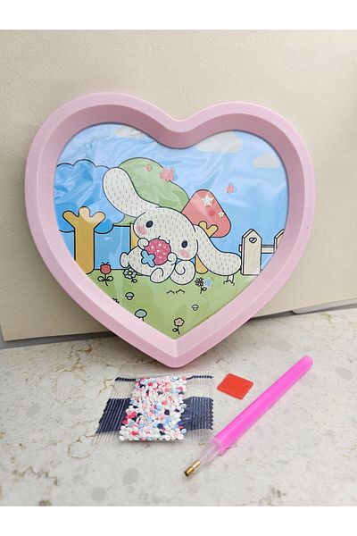 Meyra Accessories Sanrio Cinnamoroll DIY DIY Diamond Mosaic Pasting Self-Adhesive Hearted Hobby 1Pcs