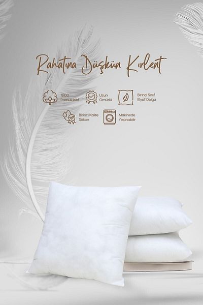 ARTE VİVA Pernă interioară din silicon 45x45 - Set de 4 Material 350 gr